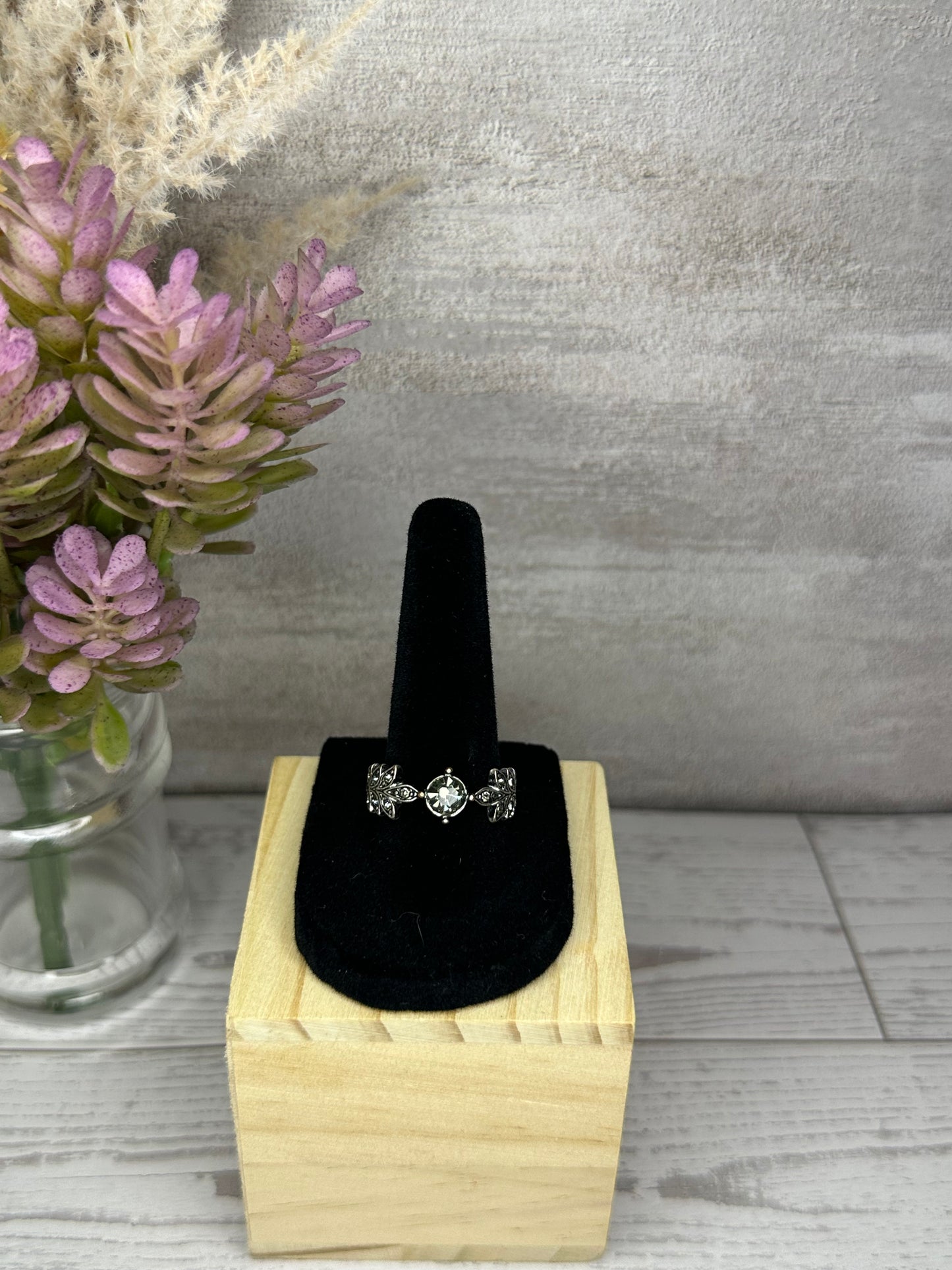 Vintage Hematite Mourning Ring