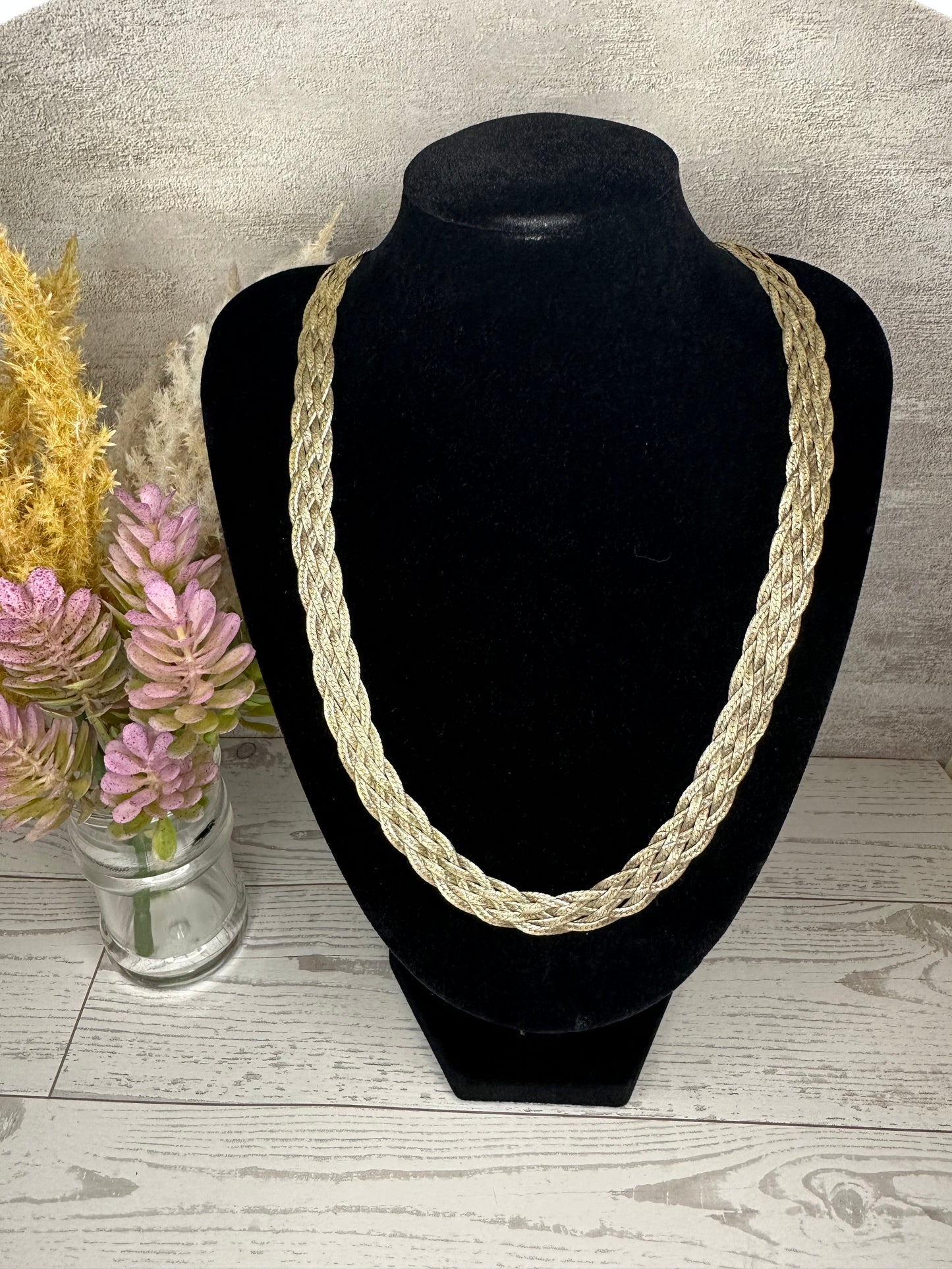 Vintage Braided Silver Necklace